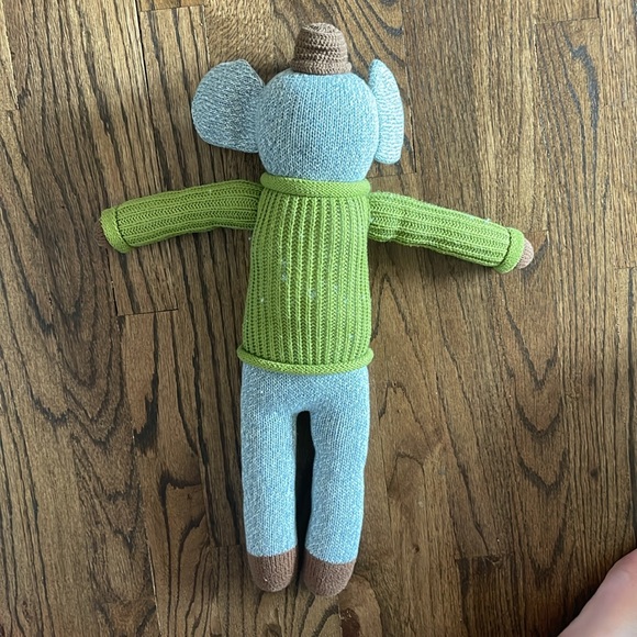 Blabla Toys Hercule the Elephant Knit Toy Stuffy 14” - Picture 5 of 7